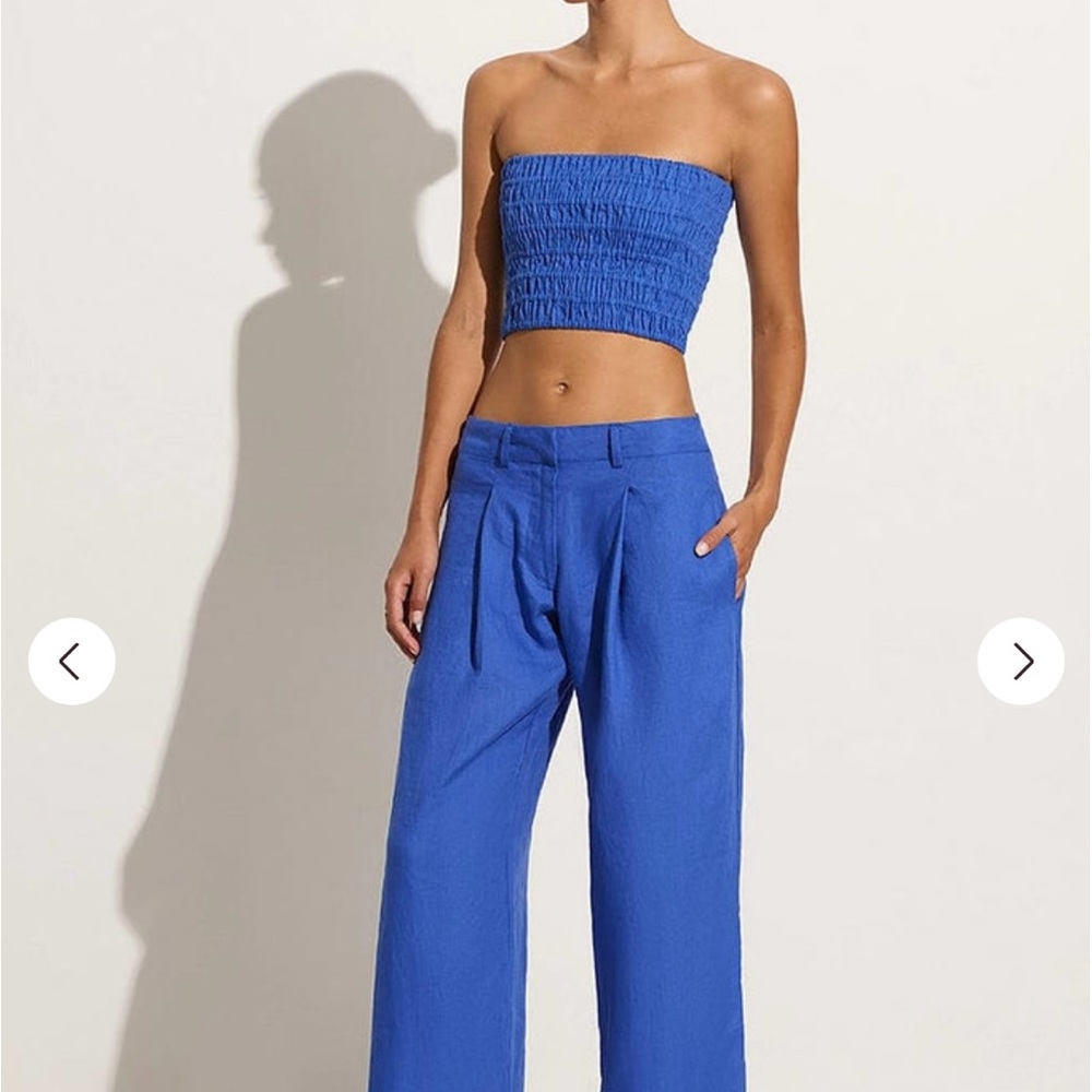 Super flattering 100% linen, Sicilian blue pants xs sold out!